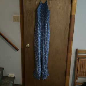 Blue flower jumpsuit